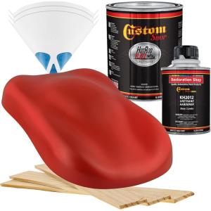 imageCustom Shop  Tractor Red  Hot Rod Flatz Flat Matte Satin Urethane Auto Paint  Complete Quart Paint Kit  Professional Low Sheen Automotive Car Truck Coating 41 Mix Ratio