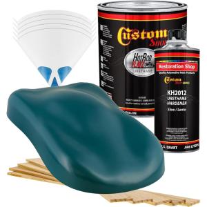 imageCustom Shop  Transport Blue  Hot Rod Flatz Flat Matte Satin Urethane Auto Paint  Complete Gallon Paint Kit  Professional Low Sheen Automotive Car Truck Coating 41 Mix Ratio