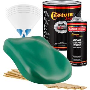imageCustom Shop  Transport Green  Hot Rod Flatz Flat Matte Satin Urethane Auto Paint  Complete Gallon Paint Kit  Professional Low Sheen Automotive Car Truck Coating 41 Mix Ratio