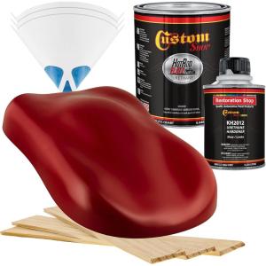 imageCustom Shop  Victory Red  Hot Rod Flatz Flat Matte Satin Urethane Auto Paint  Complete Quart Paint Kit  Professional Low Sheen Automotive Car Truck Coating 41 Mix Ratio