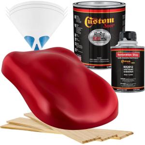 imageCustom Shop  Viper Red  Hot Rod Flatz Flat Matte Satin Urethane Auto Paint  Complete Quart Paint Kit  Professional Low Sheen Automotive Car Truck Coating 41 Mix Ratio