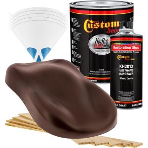 imageCustom Shop  Whole Earth Brown Firemist  Hot Rod Flatz Flat Matte Satin Urethane Auto Paint  Complete Gallon Paint Kit  Professional Low Sheen Automotive Car Truck Coating 41 Mix Ratio