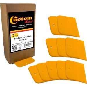 imageCustom Shop 3 Inch Plastic Body Filler Spreader Tools for Automotive Body Fillers 50 Pack Putties Glazes Epoxy Resin Caulk Glues  Plastic Spreader Tool