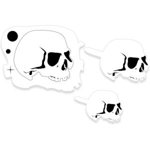 imageCustom Shop Airbrush Skeleton Skull Indian Chief Stencil Set Skull Design 11 in 3 Scale Sizes  Laser Cut Reusable Templates  Auto Motorcycle Graphic ArtSkull Set 5