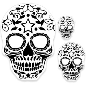 imageCustom Shop Airbrush Skeleton Skull Indian Chief Stencil Set Skull Design 11 in 3 Scale Sizes  Laser Cut Reusable Templates  Auto Motorcycle Graphic ArtSkull Set 10