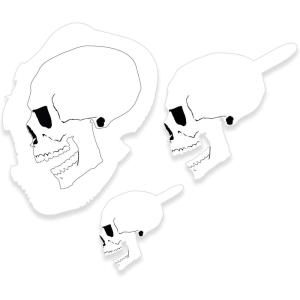 imageCustom Shop Airbrush Skeleton Skull Indian Chief Stencil Set Skull Design 11 in 3 Scale Sizes  Laser Cut Reusable Templates  Auto Motorcycle Graphic ArtSkull Set 6