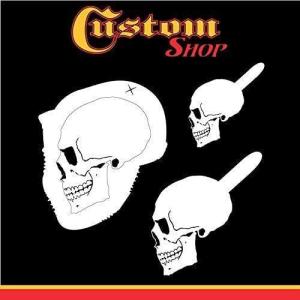 imageCustom Shop Airbrush Skeleton Skull Indian Chief Stencil Set Skull Design 11 in 3 Scale Sizes  Laser Cut Reusable Templates  Auto Motorcycle Graphic ArtSkull Set 2