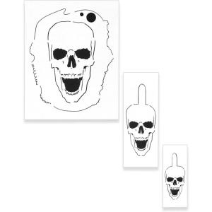 imageCustom Shop Airbrush Skeleton Skull Indian Chief Stencil Set Skull Design 11 in 3 Scale Sizes  Laser Cut Reusable Templates  Auto Motorcycle Graphic ArtSkull Set 3