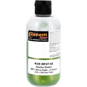 imageCustom Shop Gecko Green  Micro Flake 004 Micron Size 4 oz Bottle