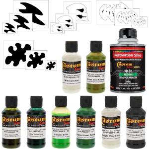 imageCustom Shop Live Fire 7 Color Green Paint Kit with Stencils