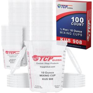imageCustom Shop Paint Mixing Cup Lids Only Box of 50 12 Pint Size  Exclusively Fits Custom ShopTCP Global Cups 8 Ounce Size  Auto Paint Cup Lids for Acrylic Paints ampamp Epoxy Resin ContainersCups  Box of 100  12 Lids