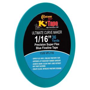 imageCustom Shop Vinyl Fineline Pinstripe Tape Blue 14quot x 36 Yard Roll  Create Sharp Graphic Design Curves Mask Fine Lines Conformable Paint Masking Striping Tape for Auto Motorcycle Flame Painting116Inch x 36Yards