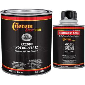 imageCustom Shop ot Rod Flatz Low Gloss Urethane Clearcoat Quart Kit with Half Pint OverAll Hardener