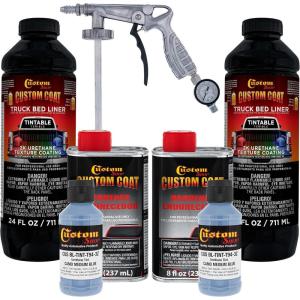 imageCustom Coat Federal Standard Color  35177 Camo Medium Blue T94 Urethane SprayOn Truck Bed Liner 2 Quart Kit with Spray Gun and Regulator  Durable Textured Protective Coating  Easy Mix Car Auto