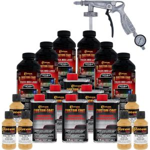 imageCustom Coat Federal Standard Color  30266 Golden Sand T96 Urethane SprayOn Truck Bed Liner 15 Gallon Kit with Spray Gun and Regulator  Durable Textured Protective Coating  Car Auto