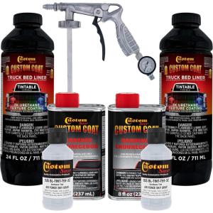 imageCustom Coat Federal Standard Color  36473 Air Force Gray T91 Urethane SprayOn Truck Bed Liner 2 Quart Kit with Spray Gun and Regulator  Durable Textured Protective Coating  Easy Mix Car Auto