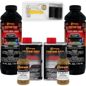 imageCustom Coat Federal Standard Color  25010 Coyote Brown T97 Urethane RollOn BrushOn or SprayOn Truck Bed Liner 2 Quart Kit with Roller Applicator Kit  Textured Car Auto Protective Coating