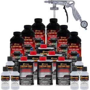 imageCustom Coat Federal Standard Color  36473 Air Force Gray T91 Urethane SprayOn Truck Bed Liner 15 Gallon Kit with Spray Gun and Regulator  Durable Textured Protective Coating  Car Auto