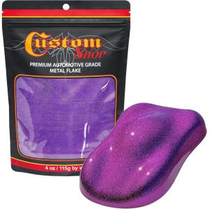 imageCustom Shop Metal Flake for Automotive Paint Jet Black 4oz Micro 004quot Metal Flakes for Car Paint UV Resistant Glitter Paints Additive for Epoxy Resin ampamp Custom FinishesDeep Purple