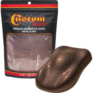 imageCustom Shop Metal Flake for Automotive Paint Jet Black 4oz Micro 004quot Metal Flakes for Car Paint UV Resistant Glitter Paints Additive for Epoxy Resin ampamp Custom FinishesRootbeer