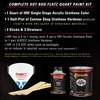 image:imageCustom Shop  Candy Apple Red Metallic  Hot Rod Flatz Flat Matte Satin Urethane Auto Paint  Complete Quart Paint Kit  Professional Low Sheen Automotive Car Truck Coating 41 Mix Ratio