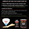 image:imageCustom Shop  Fire Red Pearl  Hot Rod Flatz Flat Matte Satin Urethane Auto Paint  Complete Quart Paint Kit  Professional Low Sheen Automotive Car Truck Coating 41 Mix Ratio