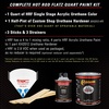image:imageCustom Shop  Firemist Red  Hot Rod Flatz Flat Matte Satin Urethane Auto Paint  Complete Quart Paint Kit  Professional Low Sheen Automotive Car Truck Coating 41 Mix Ratio