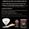 image:imageCustom Shop  Molten Red Metallic  Hot Rod Flatz Flat Matte Satin Urethane Auto Paint  Complete Quart Paint Kit  Professional Low Sheen Automotive Car Truck Coating 41 Mix Ratio