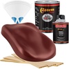 image:imageCustom Shop  Candy Apple Red Metallic  Hot Rod Flatz Flat Matte Satin Urethane Auto Paint  Complete Quart Paint Kit  Professional Low Sheen Automotive Car Truck Coating 41 Mix Ratio