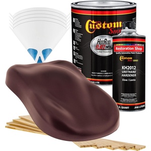 image:imageCustom Shop  Milano Maroon Firemist  Hot Rod Flatz Flat Matte Satin Urethane Auto Paint  Complete Gallon Paint Kit  Professional Low Sheen Automotive Car Truck Coating 41 Mix Ratio