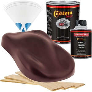 image:imageCustom Shop  Milano Maroon Firemist  Hot Rod Flatz Flat Matte Satin Urethane Auto Paint  Complete Quart Paint Kit  Professional Low Sheen Automotive Car Truck Coating 41 Mix Ratio