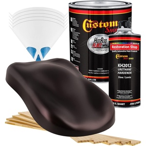 image:imageCustom Shop  Molten Red Metallic  Hot Rod Flatz Flat Matte Satin Urethane Auto Paint  Complete Gallon Paint Kit  Professional Low Sheen Automotive Car Truck Coating 41 Mix Ratio